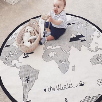 World Map Pattern Baby Crawling Mats